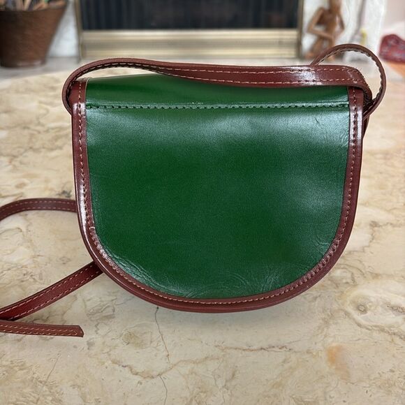 NWOT Vera Pelle Vintage Italian Leather Mini Saddle Bag Shoulder/Crossbody - Picture 3 of 14